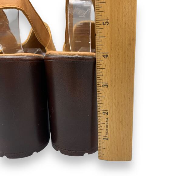 ROC Misty Slingback Sandal Size EU 40 US 8.5-9 Brown Leather Chunky Open Toe Y2K - Picture 14 of 14